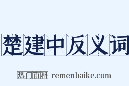 楚建中反义词是什么意思的图片